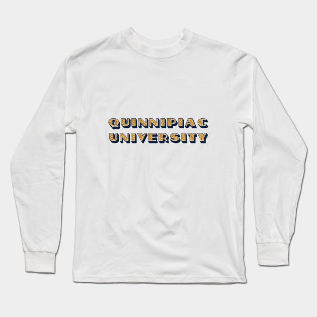 Quinnipiac glitter lettering Long Sleeve T-Shirt by Rpadnis